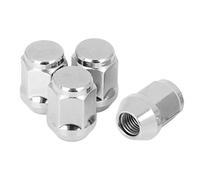 X AUTOHAUX 4Pcs M12x1.5 35mm Chrome Bulge Acorn Hex Wheel Lug Nut Cone Seat