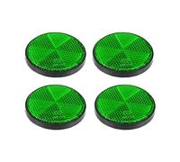X AUTOHAUX 4pcs M6x1.0 Green Screw Mount Warning Reflector for Motorcycle Bike
