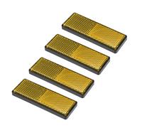 X AUTOHAUX 4pcs M6x1.0 Orange Reflective Warning Reflector for Motorcycle Bike