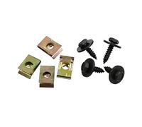 X AUTOHAUX 4pcs Metal U-type Clip with Screw Car mudguard Door Panel Fasteners