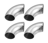 X AUTOHAUX 4pcs OD 1.5 inch 90 Degree Bend Exhaust Tube Mandrel Bend Elbow