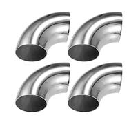 X AUTOHAUX 4Pcs OD 1.5Inch 90 Degree 1.2mm Stainless Steel Exhaust Elbow Pipe