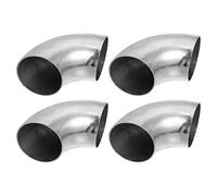 X AUTOHAUX 4pcs OD 2.48 Inch 90 Degree Bend Exhaust Tube Mandrel Bend Elbow