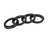 X AUTOHAUX 4pcs Plastic 72.6mm to 56.1mm Car Hub Centric Rings Black
