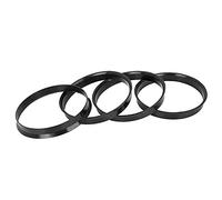 X AUTOHAUX 4pcs Plastic 74.1mm to 72.6mm Car Hub Centric Rings Black