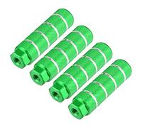 X AUTOHAUX 4pcs Rear Foot Pegs Footrests Green for BMX Bike Fit 3/8 Inch Axles