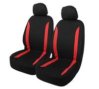 X AUTOHAUX 4pcs Universal Car Seat Covers Head Rest Car Seat Covers Red Black