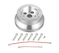 X AUTOHAUX 5 & 6 Hole Steering Wheel Short Hub Adapter for T-Columns for Flaming River for Ididit Columns Steering Wheel Hub Adapter for GM for Chevy