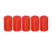 X AUTOHAUX 5 Pcs 12mm 0.47" Silicone Hose Cap Intake Vacuum Hose Tube End Plug for Car Red