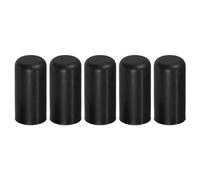 X AUTOHAUX 5 Pcs 8mm 0.31" Silicone Hose Cap Intake Vacuum Hose Tube End Plug for Car Black