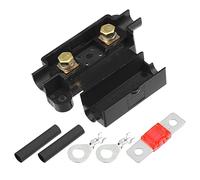 X AUTOHAUX 50 Amp ANS Fuse Holder Kit, Tube Terminals, Plastic, Black, 1 Set