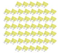 X AUTOHAUX 50pcs Blade Style Fuses 20A Blade Style Fuses for Car Boat Yellow