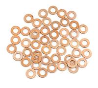 X AUTOHAUX 50pcs M6 x 12mm x 1mm Copper Flat Washer Sealing Ring for Screw Bolt