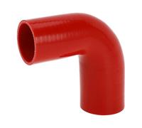 X AUTOHAUX 51-57mm/2.01"-2.24" ID 120mm/4.72" Length 90 Degrees Silicone Elbow Hose 5mm Thickness 4-Ply Reinforced High Temp Turbo Intercooler Intake Pipe Universal Red 1 Pcs