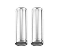 X AUTOHAUX 51mm 2" OD 6" 152mm Length Universal Car Aluminum Alloy Intercooler Pipe Straight Air Intake Tube - Pack of 2