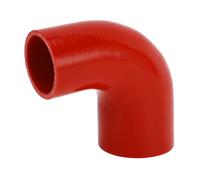 X AUTOHAUX 51mm-60mm/2.01"-2.36" ID 90mm/3.54" Length 90 Degrees Silicone Elbow Hose 5mm Thickness 4-Ply Reinforced High Temp Turbo Intercooler Intake Pipe Universal Red 1 Pcs