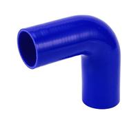 X AUTOHAUX 57-63mm/2.24"-2.48" ID 150mm/5.91" Length 90 Degrees Silicone Elbow Hose 5mm Thickness 4-Ply Reinforced High Temp Turbo Intercooler Intake Pipe Universal Blue 1 Pcs