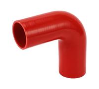 X AUTOHAUX 57-63mm/2.24"-2.48" ID 150mm/5.91" Length 90 Degrees Silicone Elbow Hose 5mm Thickness 4-Ply Reinforced High Temp Turbo Intercooler Intake Pipe Universal Red 1 Pcs