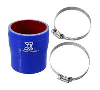 X AUTOHAUX 57-64mm 2.24"-2.52" ID Straight Silicone Hose Tube Blue Red