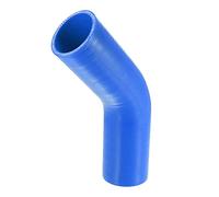 X AUTOHAUX 57mm 2.25" ID 45 Degree Silicone Car Reducer Hose Coupler Tube Blue