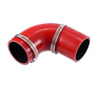 X AUTOHAUX 57mm 2.25" ID 90 Degree Silicone Reducer Hose Coupler Tube Set Red