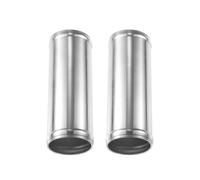 X AUTOHAUX 57mm 2.25" OD 6" 152mm Length Universal Car Aluminum Alloy Intercooler Pipe Straight Air Intake Tube - Pack of 2
