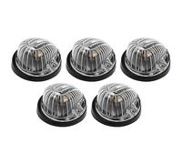 X AUTOHAUX 5pcs Roof Running Lamps Covers for Chevrolet C30 C20 1977-1986 | for GMC C1500 1979-1984 1986, Top Cab Marker Light, Clear Lens, Yellow LED Light