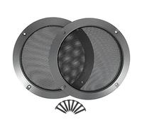 X AUTOHAUX 6.5 Inch Speaker Grills Cover Mesh with Screws Titanium Tone - 2 Pcs