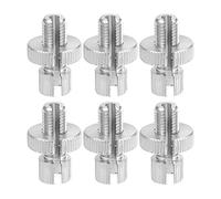 X AUTOHAUX 6 Pcs M10 Brake Clutch Cable Adjuster Screw Silver Tone | Aluminum Alloy, Line adjuster bolt with slotted, for Motorcycle Bike Scooter