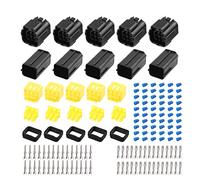 X AUTOHAUX 6 Pins Way Car Waterproof Electrical Connector 1.8mm Series 5 Sets