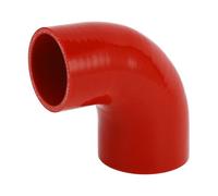 X AUTOHAUX 60mm-70mm/2.36"-2.76" ID 90mm/3.54" Length 90 Degrees Silicone Elbow Hose 5mm Thickness 4-Ply Reinforced High Temp Turbo Intercooler Intake Pipe Universal Red 1 Pcs