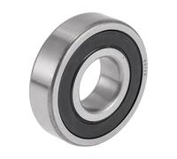 X AUTOHAUX 63/28DDU Deep Groove Ball Bearings Lubricated Bearings Double Rubber Seal 28x68x18mm Black Silver Tone
