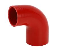 X AUTOHAUX 63-76mm/2.48"-2.99" ID 102mm/4.02" Length 90 Degrees Silicone Elbow Hose 5mm Thickness 4-Ply Reinforced High Temp Turbo Intercooler Intake Pipe Universal Red 1 Pcs