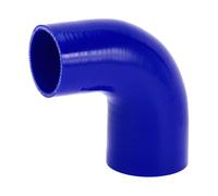X AUTOHAUX 63-76mm/2.48"-2.99" ID 120mm/4.72" Length 90 Degrees Silicone Elbow Hose 5mm Thickness 4-Ply Reinforced High Temp Turbo Intercooler Intake Pipe Universal Blue 1 Pcs