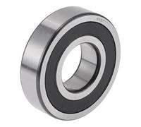 X AUTOHAUX 6307DDU Deep Groove Ball Bearings Lubricated Bearings Double Rubber Seal 35x80x21mm Black Silver Tone