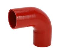X AUTOHAUX 63mm/2.48" ID 120mm/4.72" Length 90 Degrees Silicone Elbow Hose 5mm Thickness 4-Ply Reinforced High Temp Turbo Intercooler Intake Pipe Universal Red 1 Pcs