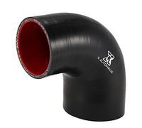 X AUTOHAUX 64-76mm 2.52"-2.99" ID 90 Degree Car Silicone Hose Coupler Tube Red