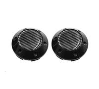 X AUTOHAUX 68mm/2.68" Dia 6 Clips Wheel Tyre Center Hub Cap | Car, Black Carbon Fiber Pattern, Cover Protector, 2pcs