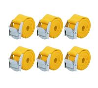X AUTOHAUX 6pcs 3.3ft Cargo Tie Down Straps with Cam Lock Buckle for Car Yellow