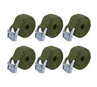 X AUTOHAUX 6pcs 6.5ft Car Cargo Tie Down Straps with Cam Lock Buckle Army Green