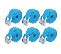 X AUTOHAUX 6pcs 6.5ft Cargo Tie Down Straps with Cam Lock Buckle for Car Blue