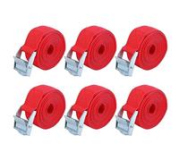 X AUTOHAUX 6pcs 6.5ft Cargo Tie Down Straps with Cam Lock Buckle for Car Red