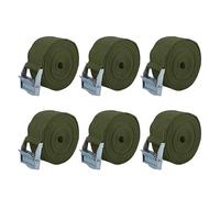 X AUTOHAUX 6pcs 9.8ft Car Cargo Tie Down Straps with Cam Lock Buckle Army Green