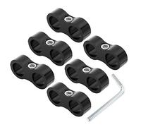 X AUTOHAUX 6Pcs AN8 Car Hose Separator Dual Fuel Line Fitting Adapter Black