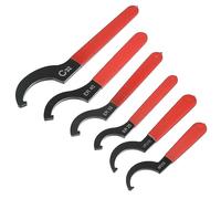 X AUTOHAUX 6pcs Coil Over Wrench Shock Spanner Adjustable C Shape Wrenches Tool