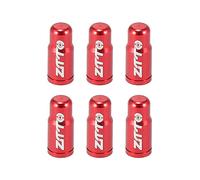 X AUTOHAUX 6pcs Tire Valve Caps Dust Covers for Bicycle Road Bike MTB Red