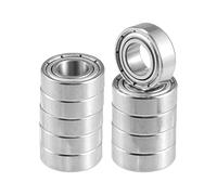 X AUTOHAUX 6x12x4mm MR126ZZ Deep Groove Ball Bearings Silver Tone - 10 Pcs
