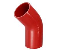 X AUTOHAUX 76mm 2.99" ID 102mm/4.02" Length 45 Degree Silicone Elbow Hose 5mm Thickness 4-Ply Reinforced High Temp Turbo Intercooler Intake Pipe Universal Red 1 Pcs