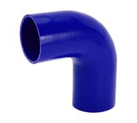 X AUTOHAUX 76mm/2.99" ID 120mm/4.72" Length 90 Degrees Silicone Elbow Hose 5mm Thickness 4-Ply Reinforced High Temp Turbo Intercooler Intake Pipe Universal Blue 1 Pcs