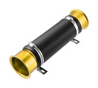 X AUTOHAUX 76mm 3inch Car Air Duct Cold Air Turbo Intake Pipe Gold Tone - 1 Pcs